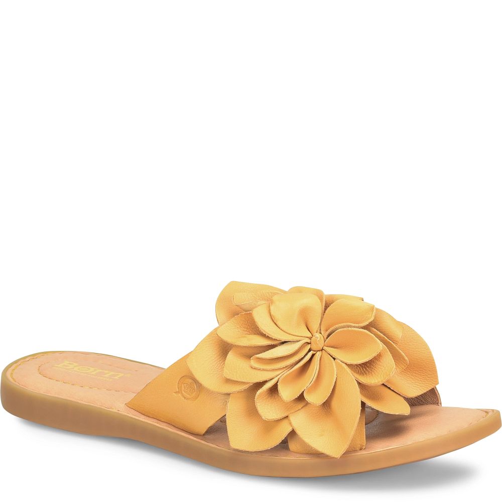 Born Ivory Sandals Yellow Sunflower Product ID-avWKejTI
