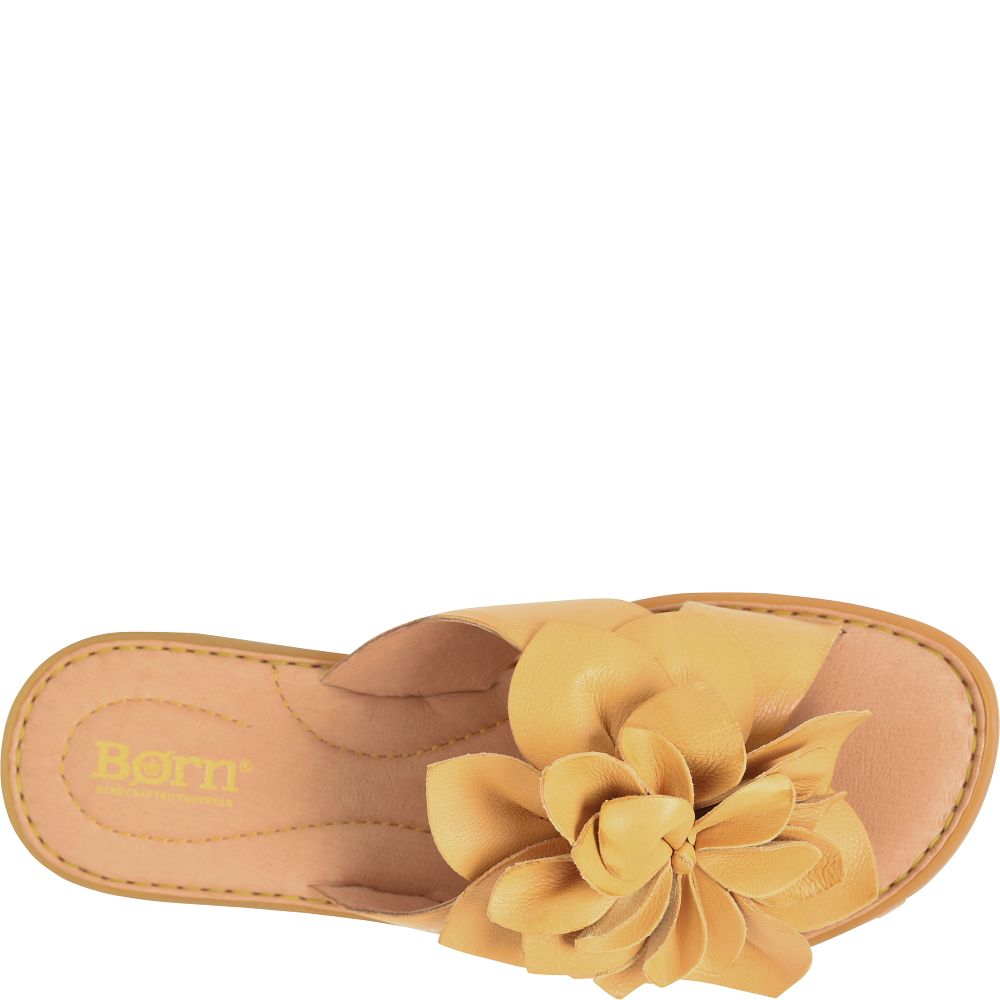 Born Ivory Sandals Yellow Sunflower Product ID-avWKejTI