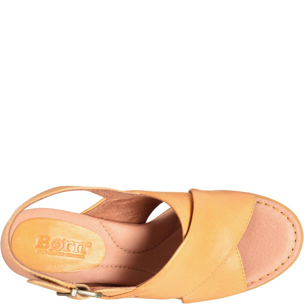 Born Tessa Sandals Yellow Sunflower Product ID-bcrkmGTN