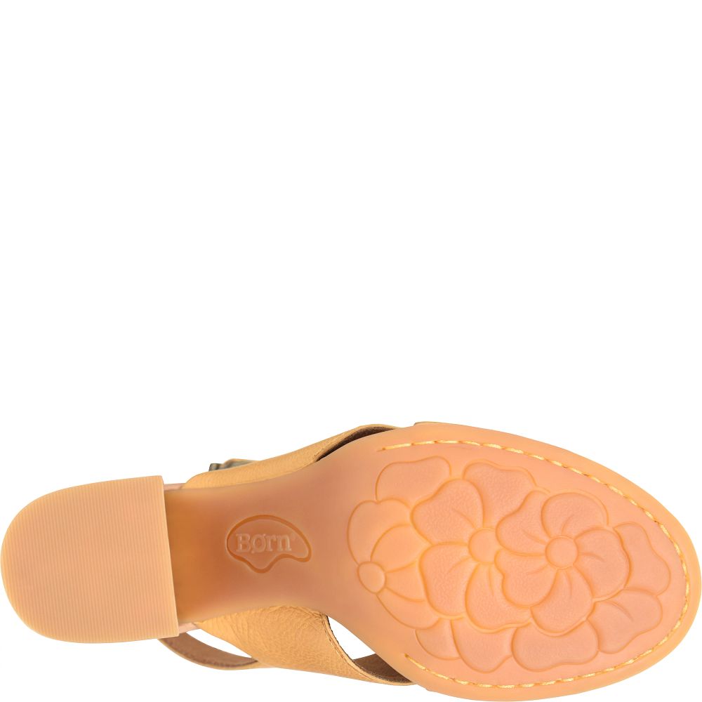 Born Tessa Sandals Yellow Sunflower Product ID-bcrkmGTN