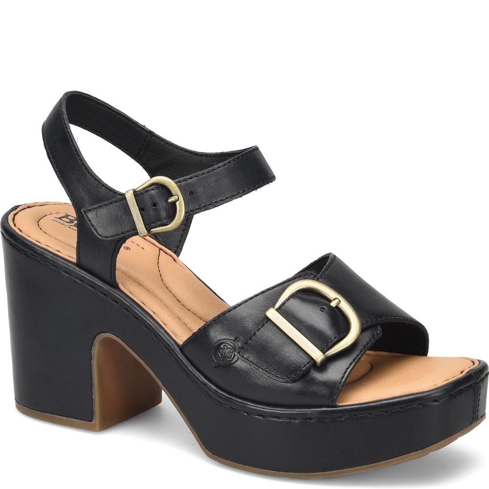 Born Browyn Sandals Black With Leather Wrap Product ID-eD1AFuVK