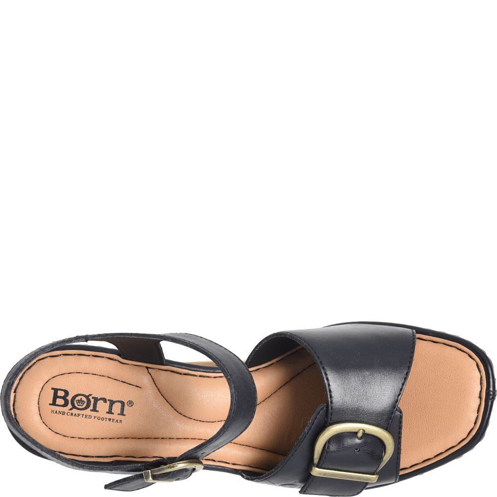 Born Browyn Sandals Black With Leather Wrap Product ID-eD1AFuVK