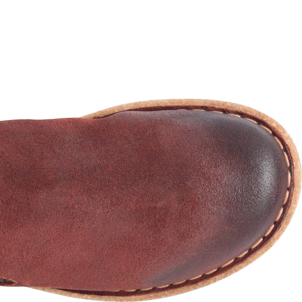 Born Faline Boots Dark Brick Distressed Product ID-el4hC7Tq