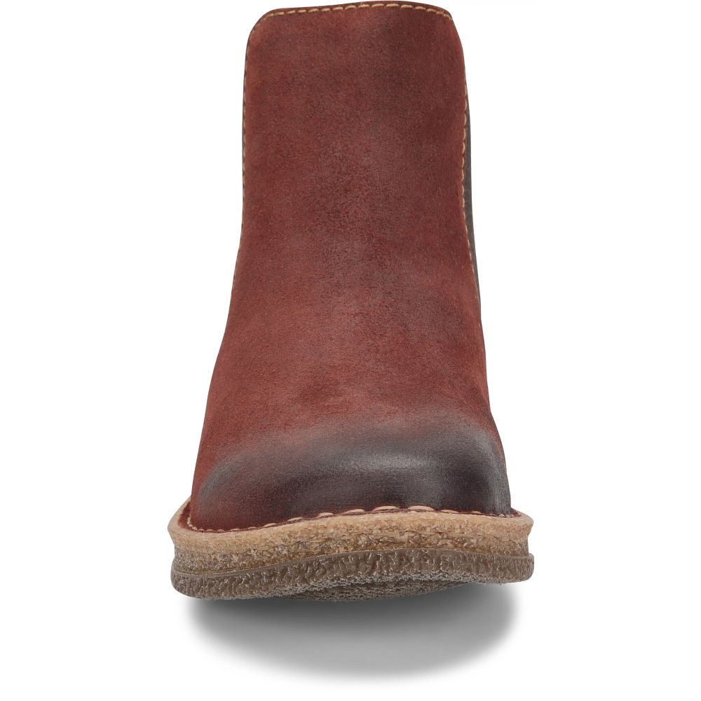 Born Faline Boots Dark Brick Distressed Product ID-el4hC7Tq