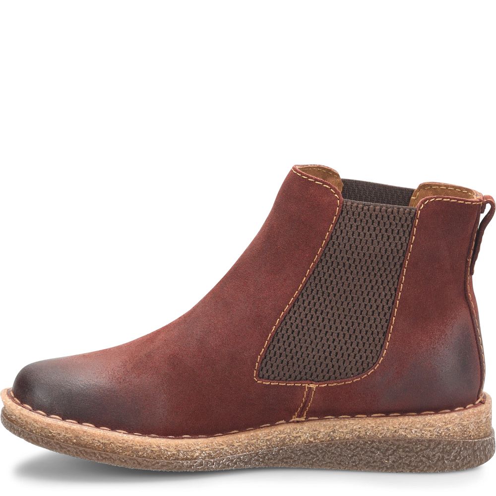 Born Faline Boots Dark Brick Distressed Product ID-el4hC7Tq