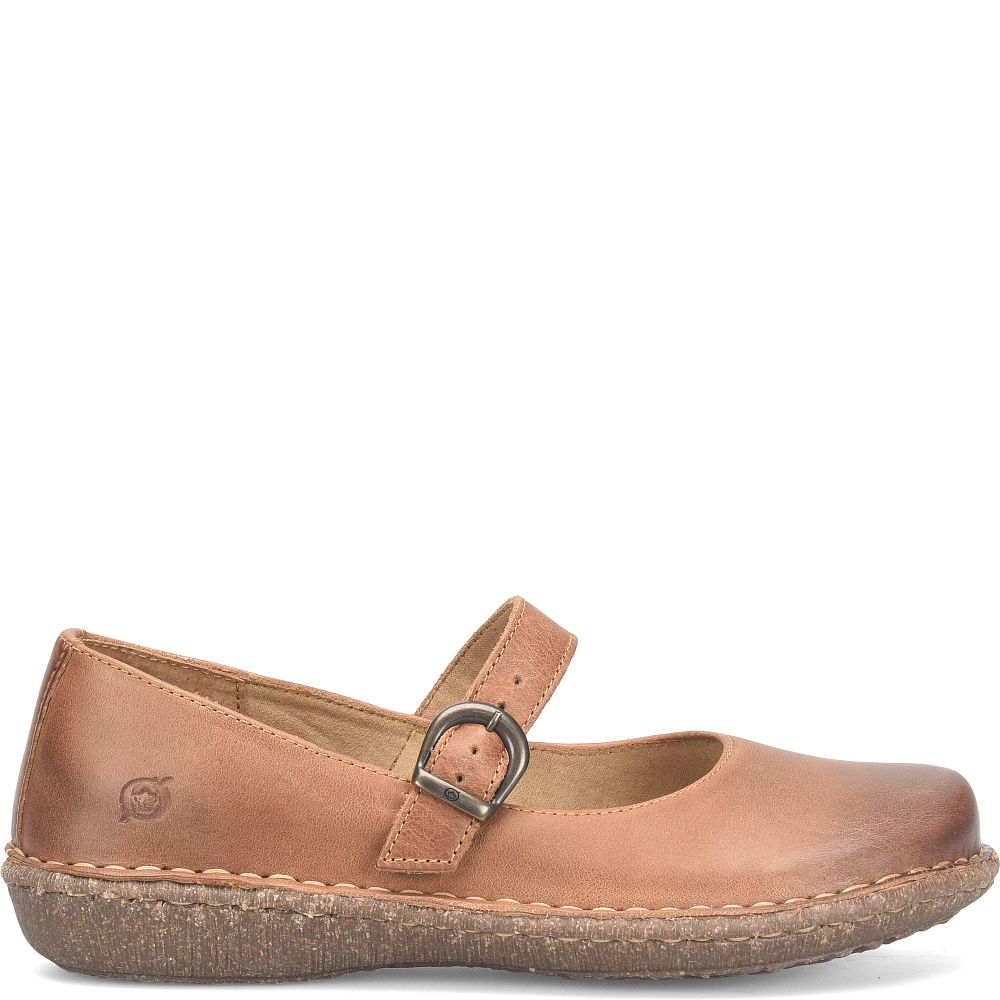 Born Mary Jane Basic Slip-Ons Maple Brown Product ID-f0Q7qM4u