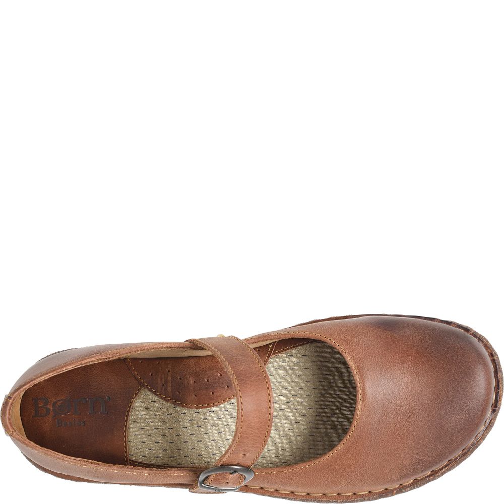 Born Mary Jane Basic Slip-Ons Maple Brown Product ID-f0Q7qM4u