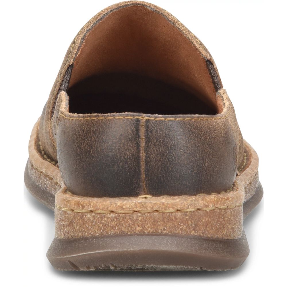 Born Bryson Clog Slip-Ons Taupe Avola Distressed Product ID-lnCskJWr