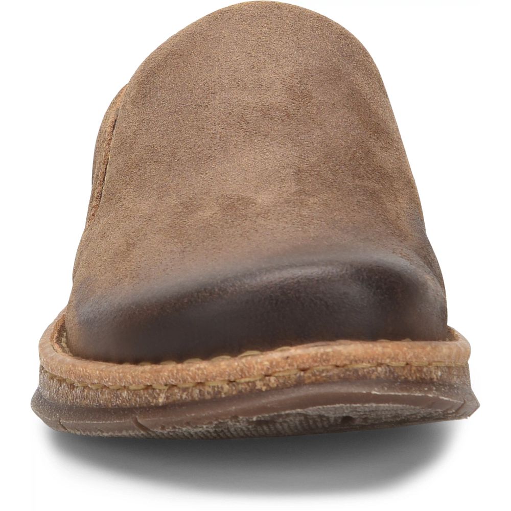 Born Bryson Clog Slip-Ons Taupe Avola Distressed Product ID-lnCskJWr