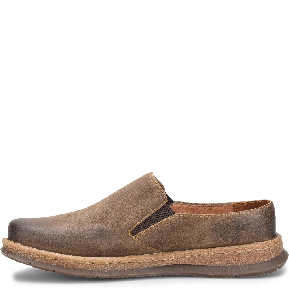 Born Bryson Clog Slip-Ons Taupe Avola Distressed Product ID-lnCskJWr