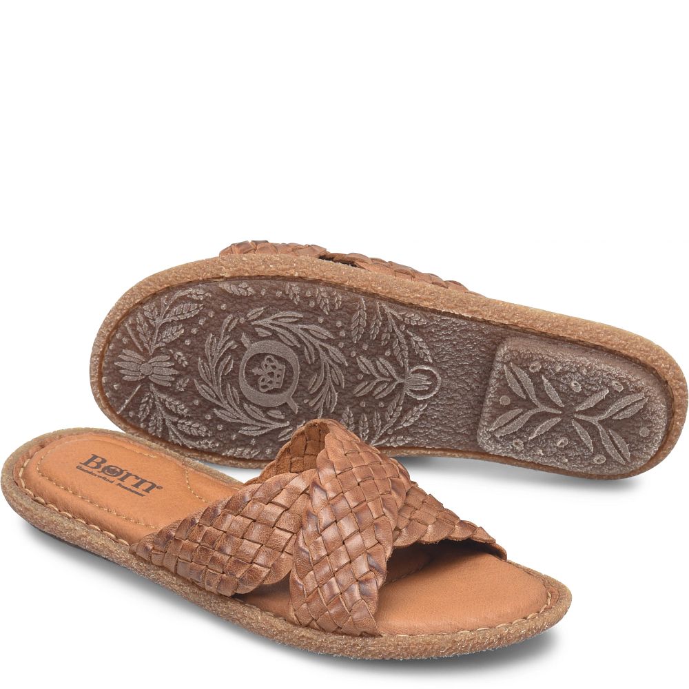 Born Rue Sandals Brown Luggage Product ID-o9R4Ypin