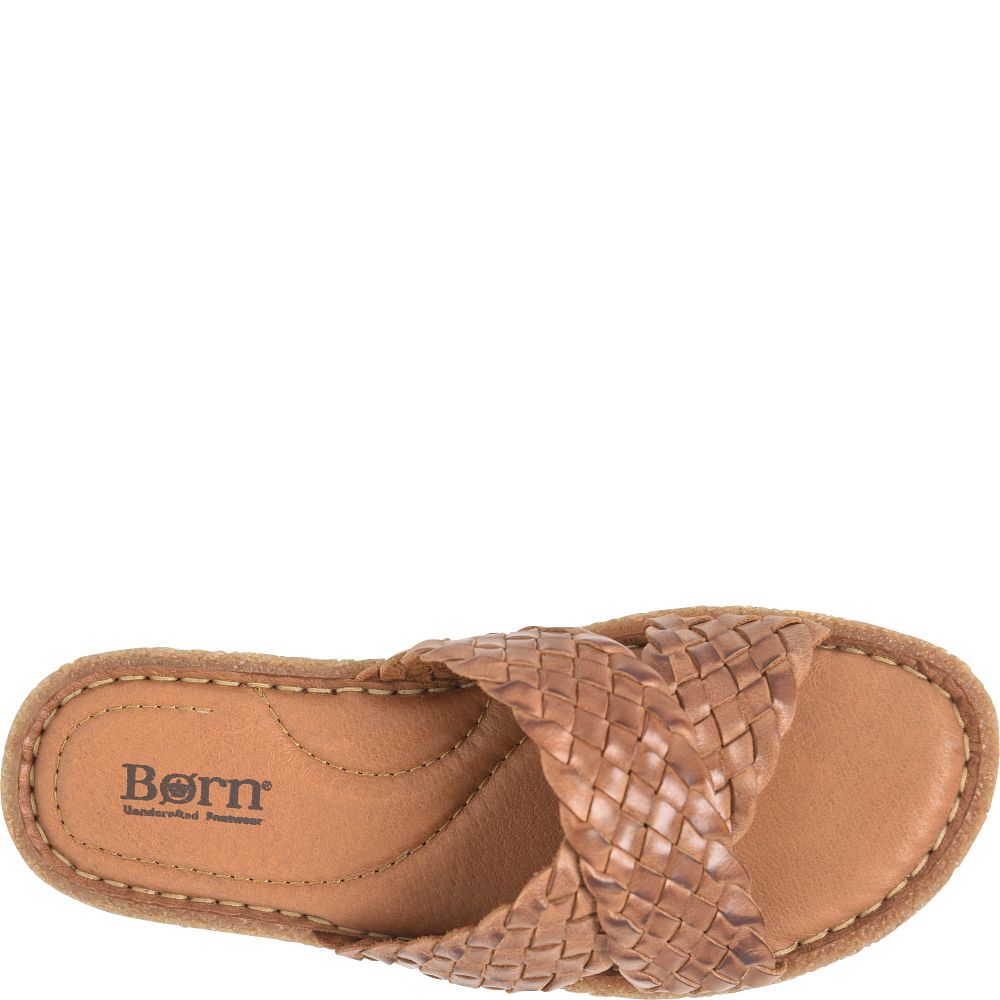 Born Rue Sandals Brown Luggage Product ID-o9R4Ypin