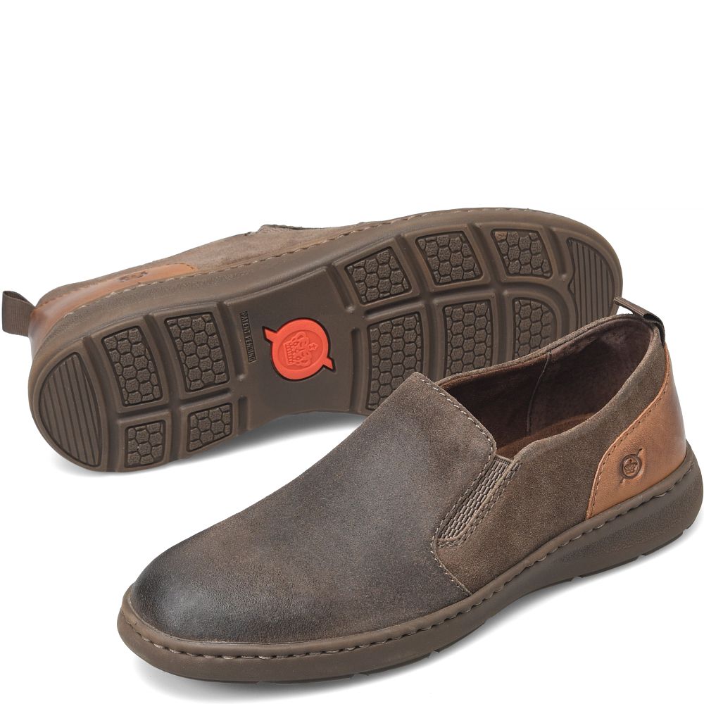 Born Morgan Slip-Ons Dark Mud Distressed Product ID-oBl4yeCf