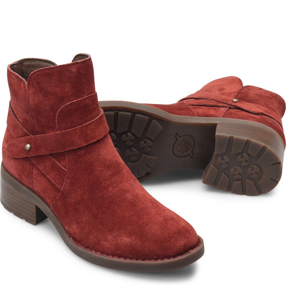 Born Tori Boots Dark Brick Distressed Product ID-oi36sbjH