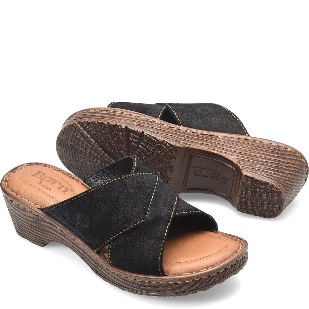 Born Teayo Basic Sandals Black Distressed Product ID-p3VPReiO