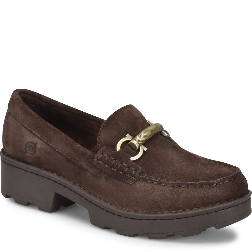 Born Teramo Slip-Ons Dark Brown Lince Suede Product ID-ptjiCFtT