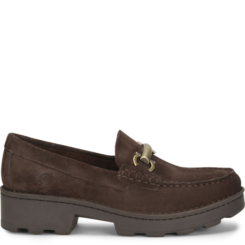 Born Teramo Slip-Ons Dark Brown Lince Suede Product ID-ptjiCFtT