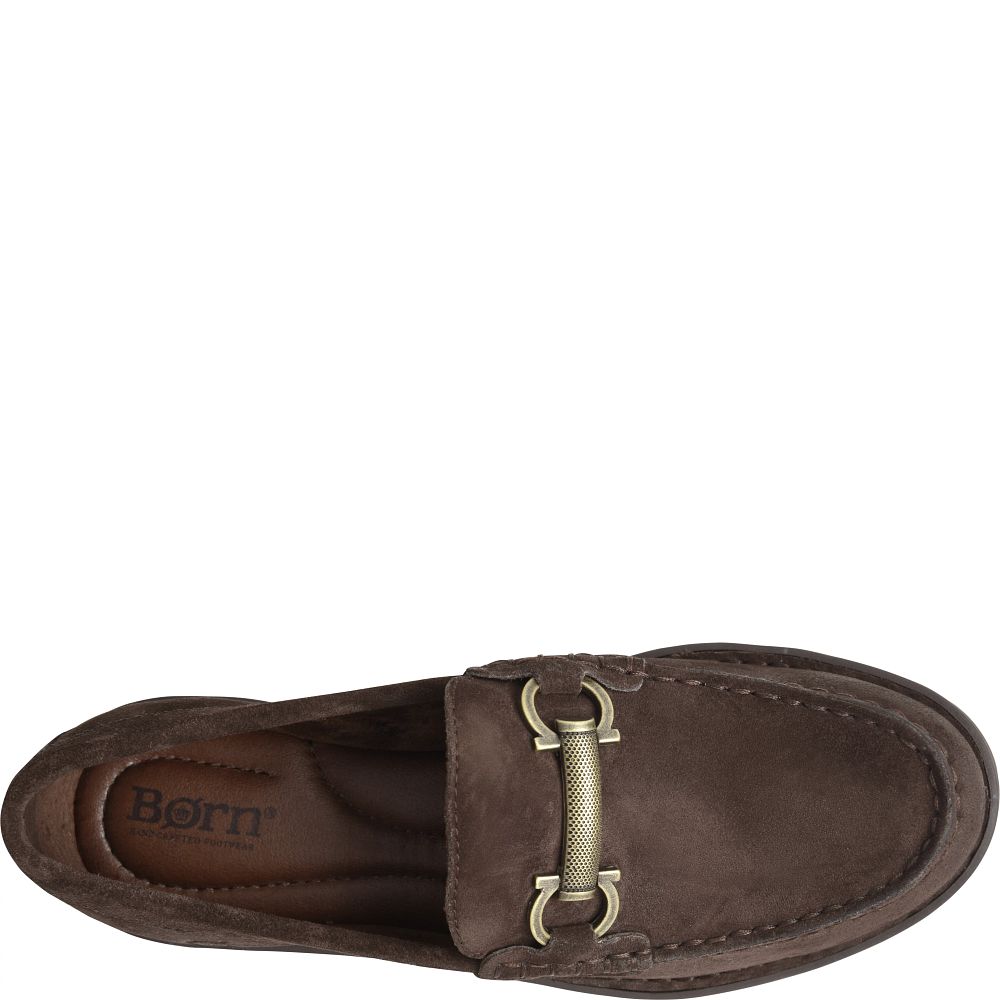 Born Teramo Slip-Ons Dark Brown Lince Suede Product ID-ptjiCFtT