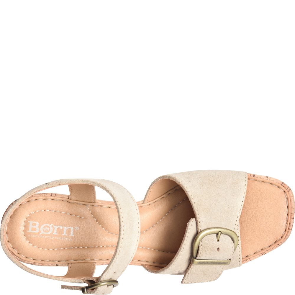 Born Browyn Sandals Natural Sand Suede Product ID-qoB6XXo0