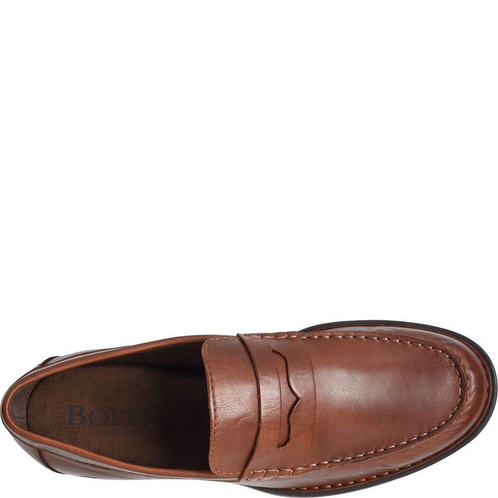 Born Matthew Slip-Ons Brown Cuero Product ID-qtk0eEx2
