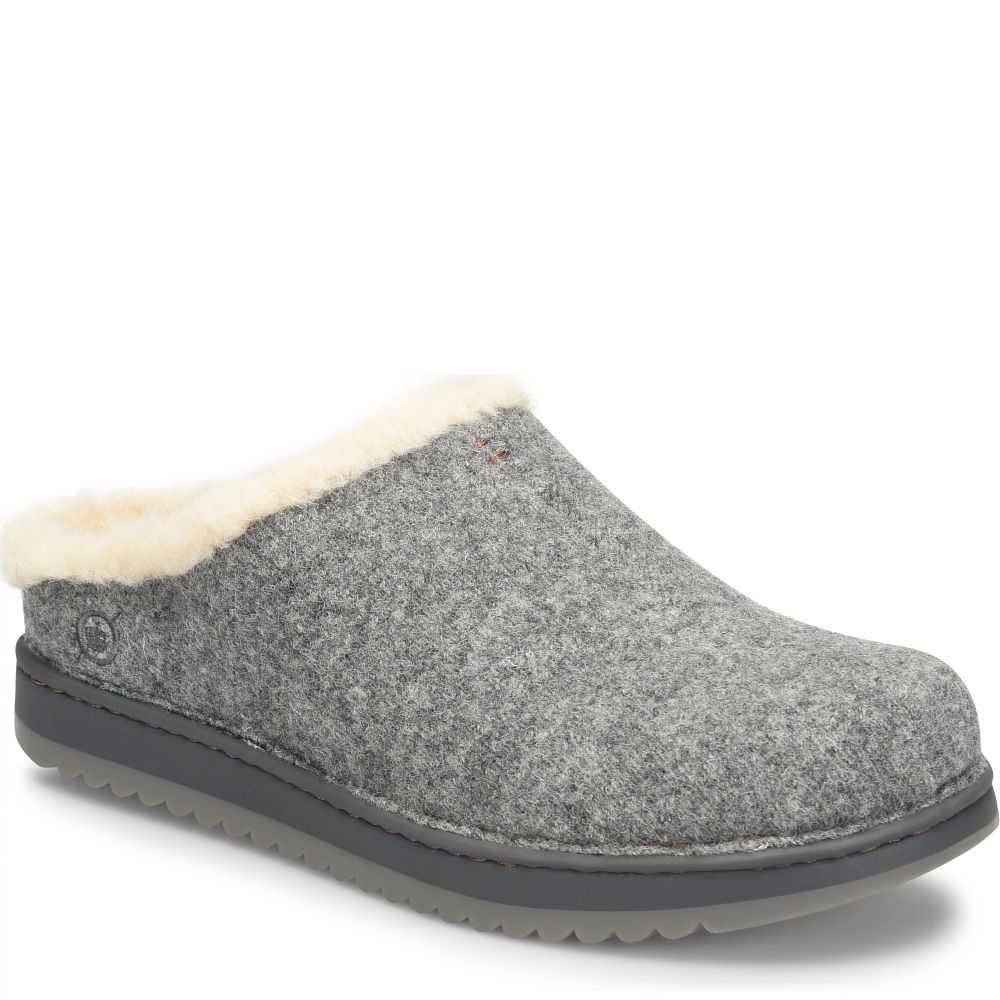 Born Jayce Slip-Ons Grey Wool Combo Product ID-rxnkbQi5