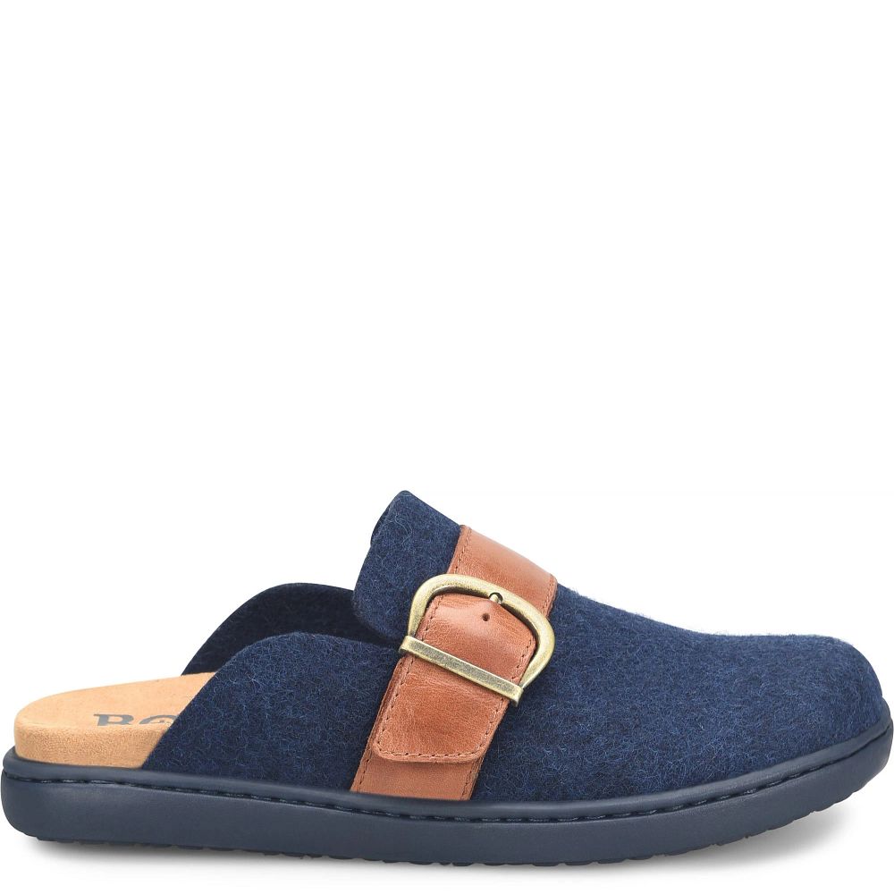 Born Lia Clogs Navy Felt Combo Product ID-u5OWkatJ