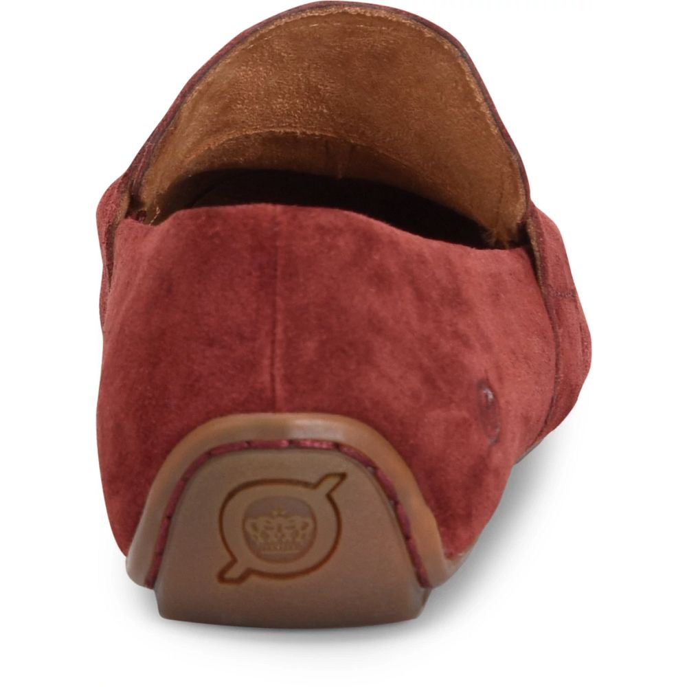 Born Melinda Slip-Ons Dark Brick Suede Product ID-ue5L7N4t