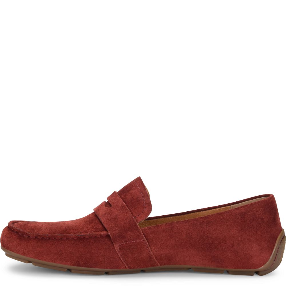 Born Melinda Slip-Ons Dark Brick Suede Product ID-ue5L7N4t