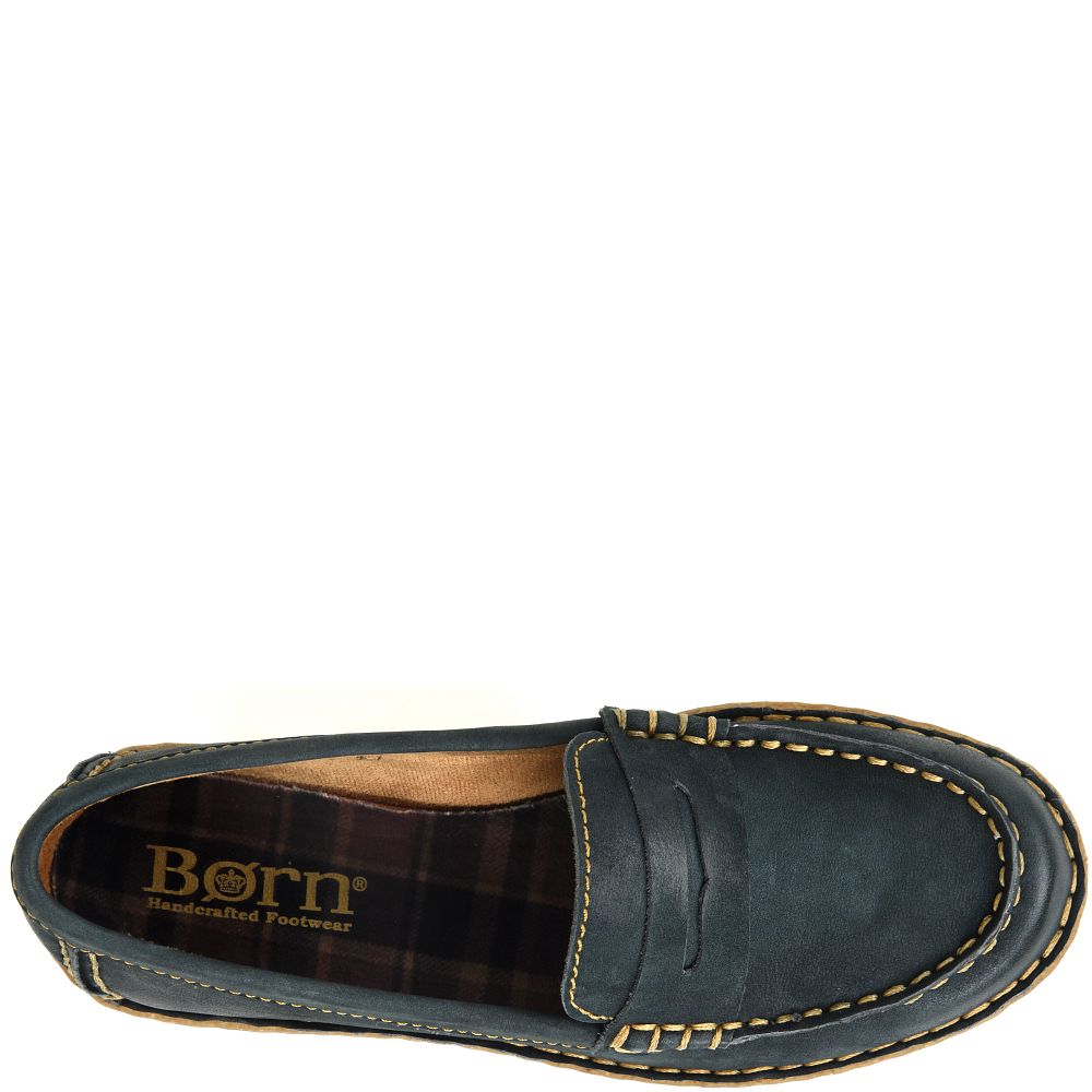 Born Nerina Slip-Ons Navy Sailor Nubuck Product ID-vnZXmEXm