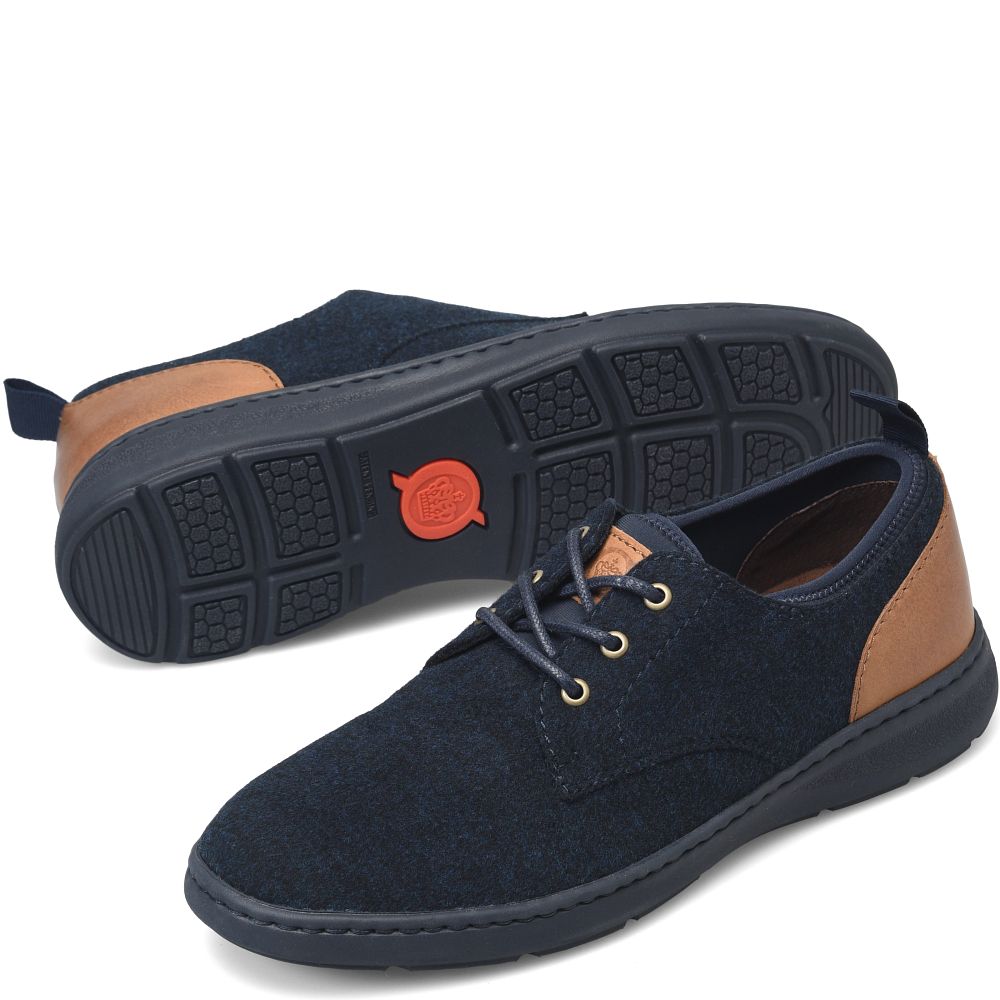 Born Marcus Slip-Ons Navy Wool Combo Product ID-x0tCYA1f