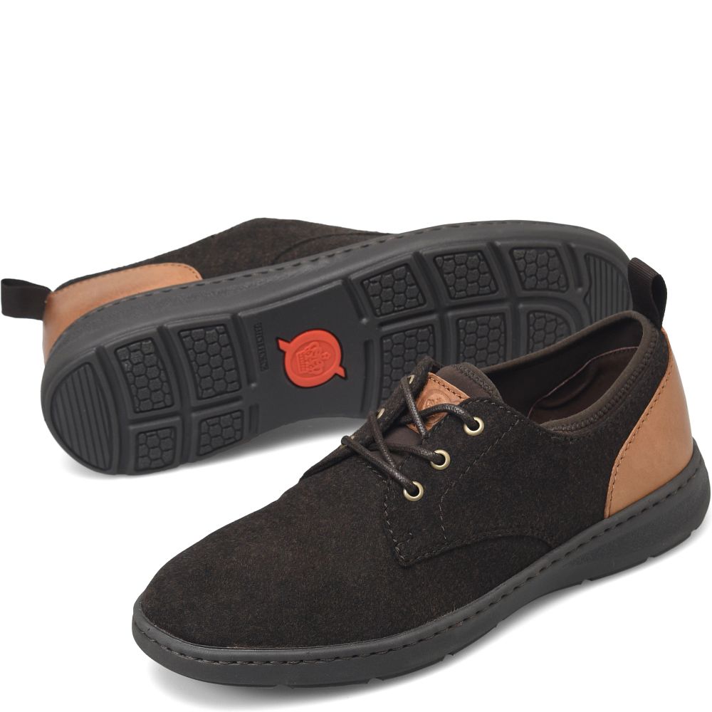 Born Marcus Slip-Ons Dark Brown Wool Combo Product ID-x7Le2fx5