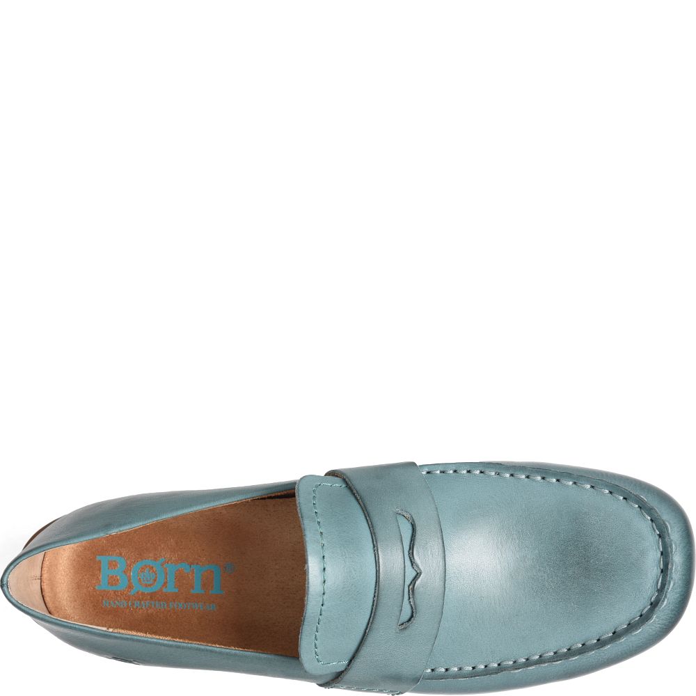 Born Melinda Slip-Ons Turquoise Cayman Product ID-xV8c52BP