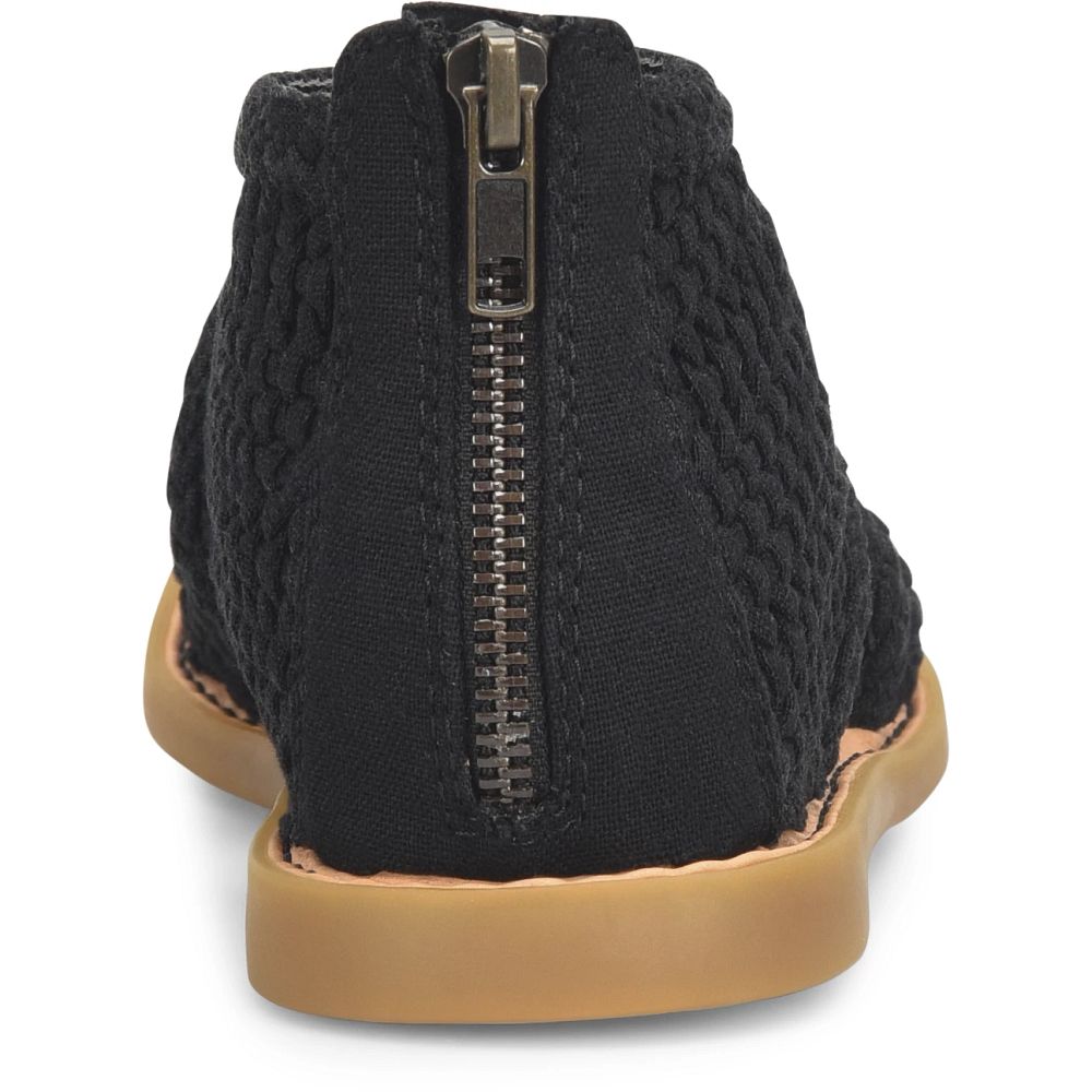 Born Iwa Mac Sandals Black Knit Fabric Product ID-zhEXMqZ6